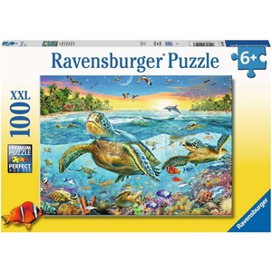 Ravensburger Пъзел Ravensburger от 100 XXL части - Mорски костенурки (12942) - baby
