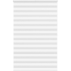 vidaXL Зеброва щора бял 150x200 см ширина на плата 145, 9 см полиестер (4014791)