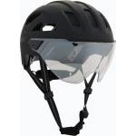 uvex Велосипедна каска UVEX Stride Visor black matt/lite mirror silver