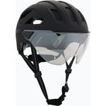 uvex Велосипедна каска UVEX Stride Visor black matt/lite mirror silver
