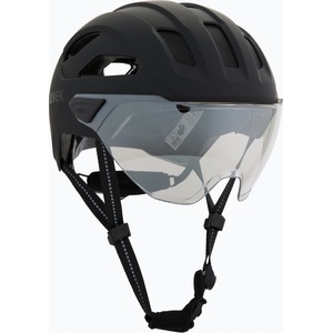 uvex Велосипедна каска UVEX Stride Visor black matt/lite mirror silver