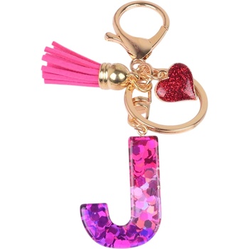 HARAHU Ключодържател Азбука - j / Розова / Сърце kp37980 (37980)