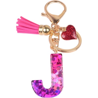 HARAHU Ключодържател Азбука - j / Розова / Сърце kp37980 (37980)