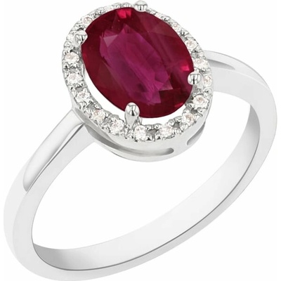 Eppi Zlatý prsten s rubínem a diamanty Arya R33643