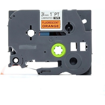 Pro Brother Съвместима лента с Brother TZ-B51/TZe-B51, сигнал 24mm x 8, черен печат/портокал. база (TZeB51)