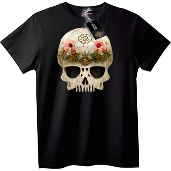 NOONEBRAND Тениска с флорален череп - 2XL, White