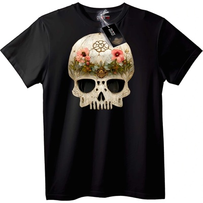 NOONEBRAND Тениска с флорален череп - 2XL, White
