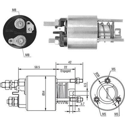 Elektromagnetický spínač, startér MAGNETI MARELLI 940113050384