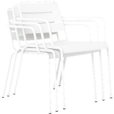 Carmen Метален градински стол saki - бял (3535114)