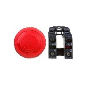 Schneider Safety Button 22mm 1Z 1R IP66 By Rotation XB5AS8445
