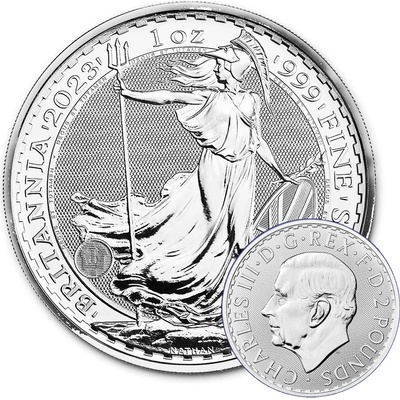 British Royal Mint Stříbrná mince BritanniaCharles III. 2023 1 oz