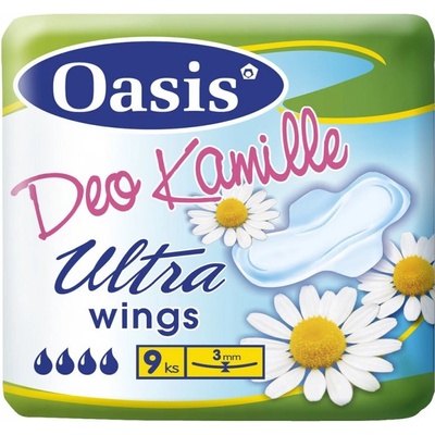 Oasis Ultra Wings Kamille Deo dámske vložky 9 ks
