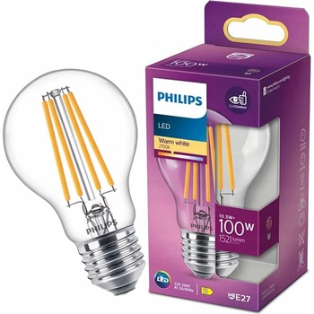 Philips LED žiarovka 1x10,5W E27 1521lm 2700K teplá biela, číra, EyeComfort