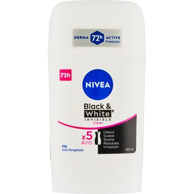 Nivea Black & White Invisible Clear deo stick 50 ml