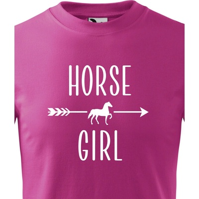dětské tričko Horse girl purpurová
