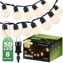 Záhradná svetelná girlanda NESSA LUMILED 8m 50 LED 3000K