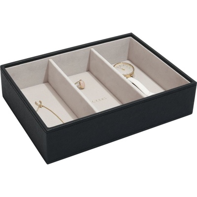 Stackers Ковчеже за бижута Stackers 3 отделения cлassic кадифеночерено (75461)