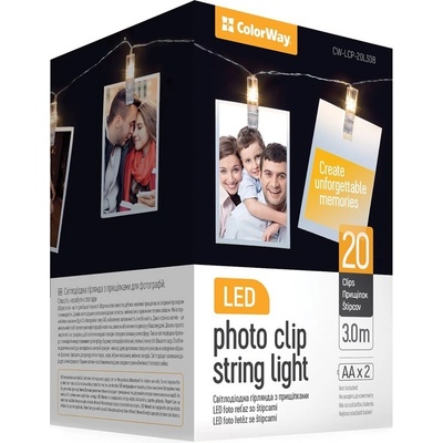 ColorWay LED fotokolíčky 20 ks 3 metry – Zboží Dáma