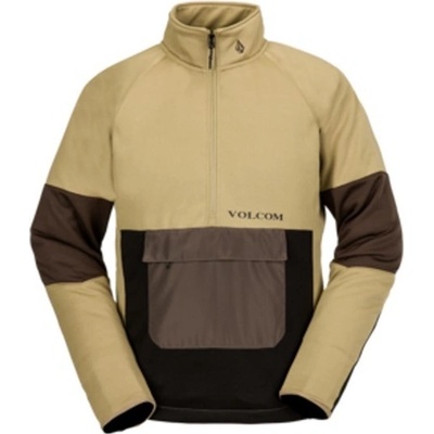 VOLCOM mikina Tech fleece P/O dark khaki