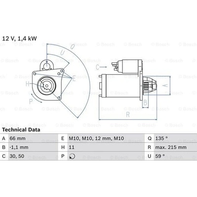 BOSCH STARTER 0 986 024 130