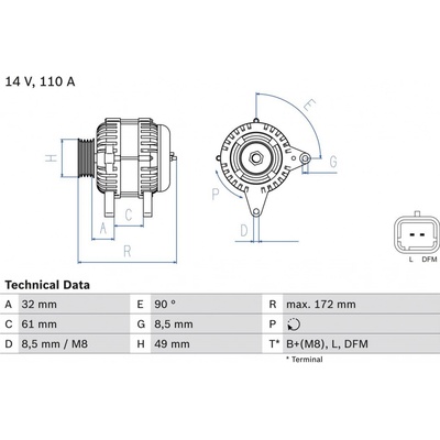 Alternátor BOSCH 0 986 080 330