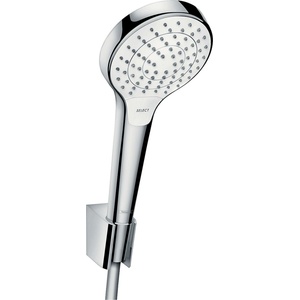 Hansgrohe Croma Select S - Комплект от душ-глава, държач и маркуч, 3 режима на струята, EcoSmart, бял/хром 28092400 (28092400)