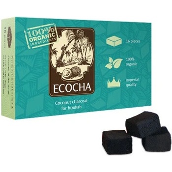 Ecocha Flat kokosové uhlíky brikety 16 ks