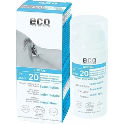 Eco Cosmetics opaľovaci krém neutral bez parfumov SPF20 100 ml