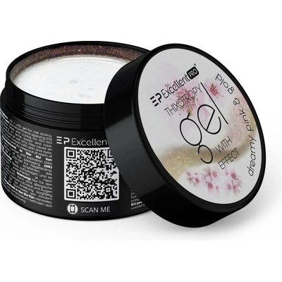 Excellent Pro Thixotropy gel with effect Dreamy pink gold 15g