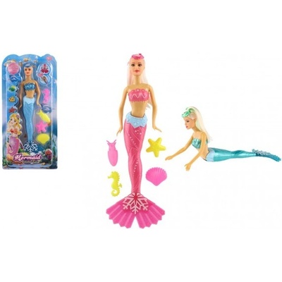 Teddies morská panna s doplnkami plast 34cm na karte
