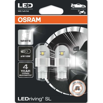 OSRAM Автомобилна крушка Osram 921DWP, 2.1W, 280lm, W16W, W2.1x9.5d, LED, 2 броя в опаковка (921DWP)