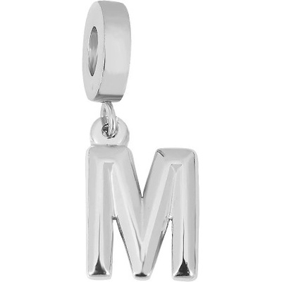 Linda's Jewelry Visací Přívěsek Písmeno M chirurgická ocel IP053