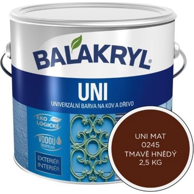 Balakryl Uni mat 2,5 kg tmavě hnědý – Zboží Mobilmania