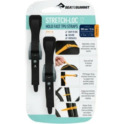 Sea To Summit popruh Stretch-Loc 12 12 mm x 300 mm 2 kusy
