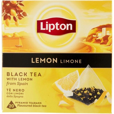 Lipton Čierny čaj Lemon s citrónom 20 x 1,7 g