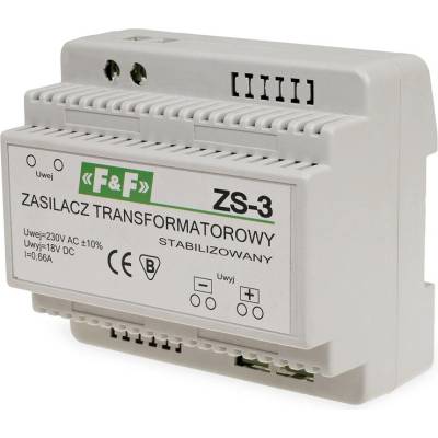 ZS-3 - Stabilizovaný transformátorový zdroj, 230V/18V; 0,66A
