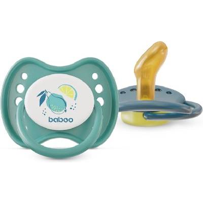 Baboo Soothers Orthodontic Latex with Case dudlík Lagoon Fiesta 2 ks