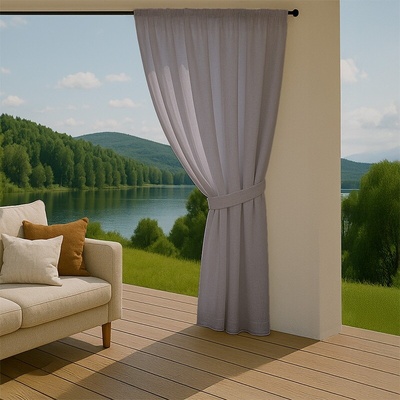 Takoy Závěs na terasu 155x220 nepromokavý polyester světle šedý-HT-00121 | 155 x 220 cm