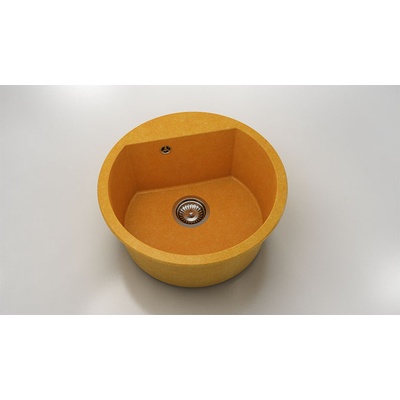 FAT Кръгла мивка Vanguard 223, Granicite, 910 Camel, с включен сифон