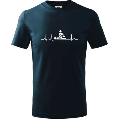 EKG fyzioterapia tričko detské tmavomodrá