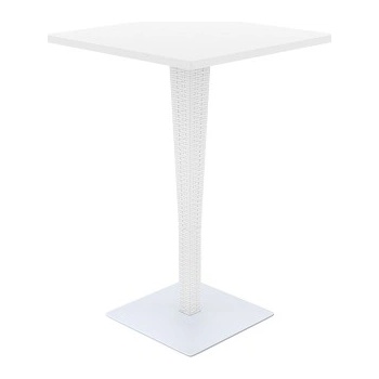 Image 1 of Siesta Exclusive SI-Бар маса ратан с верзалитен квадратен плот 70x7хh108cm RIVA БЯЛА (888) (014250)