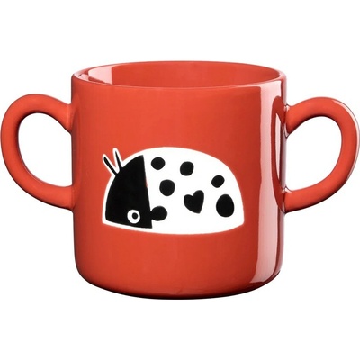 ASA Selection Porcelánový hrnček s uchom lienka KIDS červený 250 ml