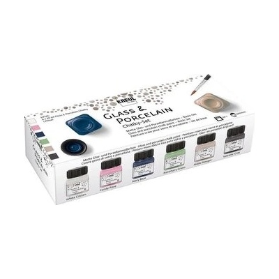 Kreul Chalky Sada barev na sklo a porcelán Chalky Set 6 x 20 ml