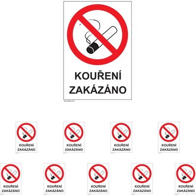 Walteco Kouření zakázáno (restaurace) 148x210mm, formát A5, samolepka Množství: 10 ks , 20089BP2