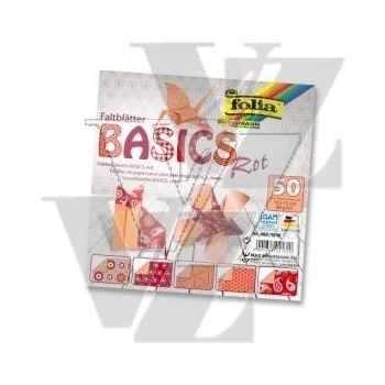 Papíry na origami 10x10cm 50ks Basic Rot SMT Creatoys