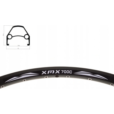Obruč na bicykel XMX 28"/ 622 mm 36 H brzda: kotúčová