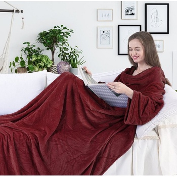 DecoKing Lazy tmavočervená 150 x 180 cm