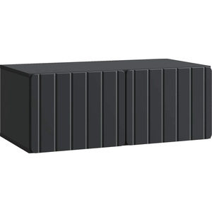 vidaXL Стенно монтиран ТВ шкаф 78, 5 x 41 x 30 см Черно (898346)