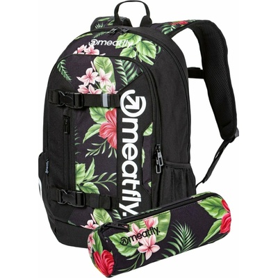 Meatfly раница Basejumper Tropical Black 22 L Meatfly | Cheren | Момичешки | ЕДИН РАЗМЕР