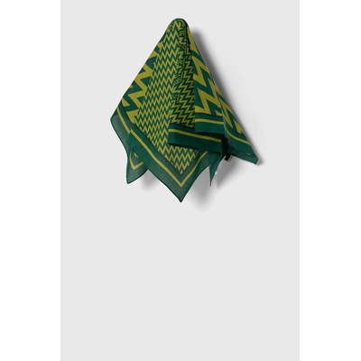 Lanvin Тънък памучен шал Lanvin в зелено с десен (6L4545.SR551)
